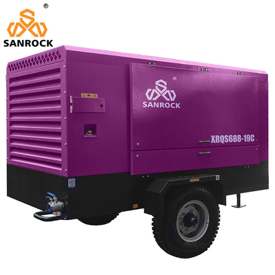 G2*1 G3/4*1 Outlet Valve Mining Rotary Screw Air Compressor with Cummins Diesel Engine