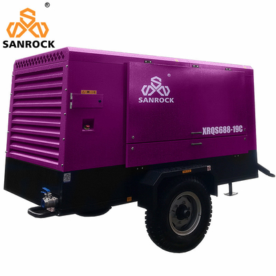 Portable Screw Air Compressor Machine Mining Diesel Engine High Pressure Air Compressor