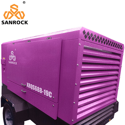 G2*1 G3/4*1 Outlet Valve Mining Rotary Screw Air Compressor with Cummins Diesel Engine