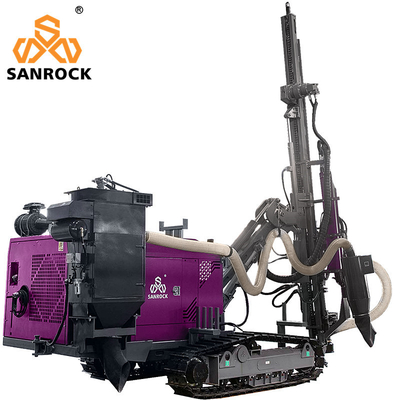Top Hammer Hard Rock Mining Hydraulic DTH Drill Rig with 22kw Max.Impulse Power
