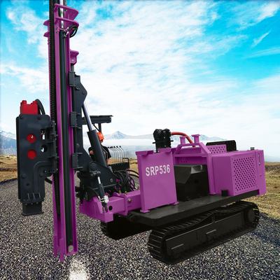 Ground Screw Pile Driver Machine Power 70KW Solar Pile Driving Equipment Portable Rotary Pile Driver