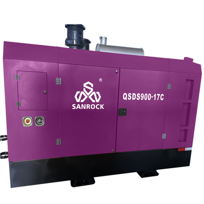 25m3/min Air Consumption 17bar Portable Diesel Screw Air Compressor for Water Well Drilling Machine
