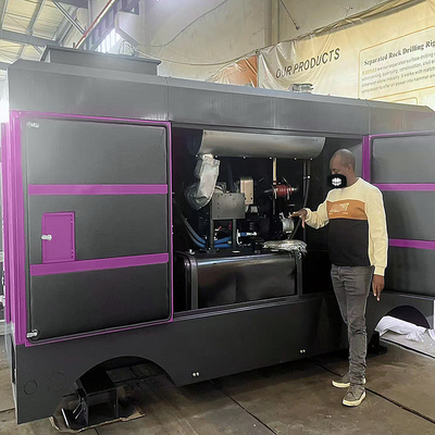 Lubricated Diesel Screw Air Compressor Machine Mobile Air Compressor Speed 1750rpm Rotary Screw Air Compressor