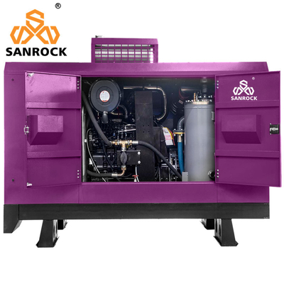 Portable Rotary Screw Air Compressor for Mining 22bar Diesel Power Source