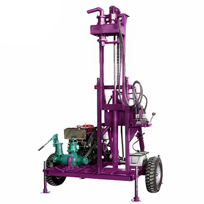 Trailer Mounted Water Well Drilling Rigs 120m Deep Portable Water Well Drilling Machine