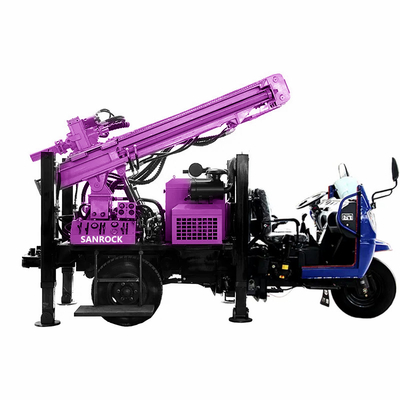 Portable Water Well Drilling Rig with Diesel Engine and 45-70rpm Rotation Speed