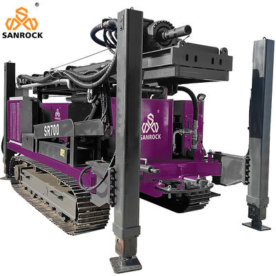700m Deep Water Well Drilling Rig Hydraulic Well Drilling Rig Machine Portable  Engine