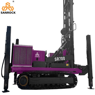 700m Deep Water Well Drilling Rig Hydraulic Well Drilling Rig Machine Portable  Engine
