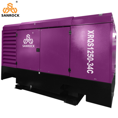 Lubricated Diesel Screw Air Compressor Machine Mobile Air Compressor Speed 1750rpm Rotary Screw Air Compressor