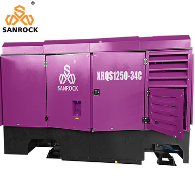 Lubricated Diesel Screw Air Compressor Machine Mobile Air Compressor Speed 1750rpm Rotary Screw Air Compressor