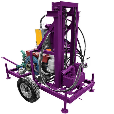 Portable Water Well Drilling Rig Power 22HP Hydraulic Drilling Machine Deep Water Well Drill Rig