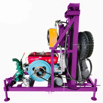 Portable Water Drilling Machine High Drilling Efficiency Trailer Mounted Water Well Drilling Rig Machine