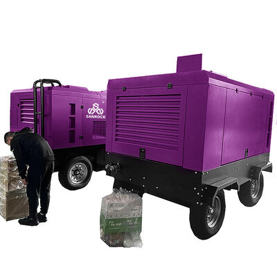 Screw Air Compressor 2 Wheels High Pressure Air Compressor Machine Small Air Compressor 