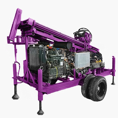 Water Well Drilling Trailer Deep 300m Water Well Borehole Drilling Rig Portable Well Drilling Rig