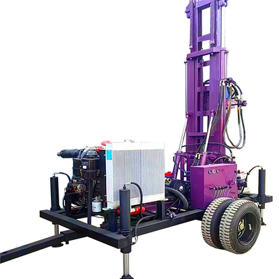 Mini Water Drilling Rig Machine Wheeled Water Well Drill Rig Deep Well Drilling Equipment