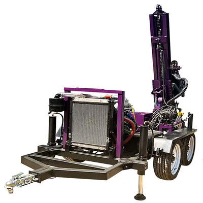 Water Well Drilling Trailer Deep 300m Water Well Borehole Drilling Rig Portable Well Drilling Rig