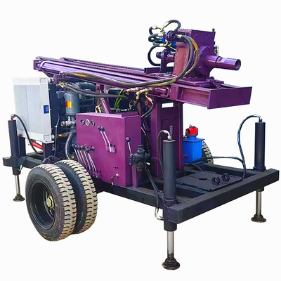Water Well Drill Rig Depth 300m Water Drilling Equipment Trailer Mounted Water Well Drilling Rigs for sale