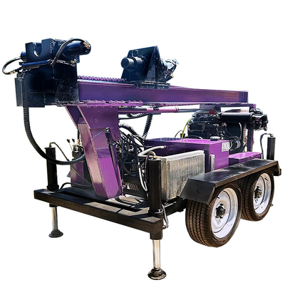Portable Water Well Drilling Rigs Lifting force 12T Water Well Drilling Trailer Water Drilling Rig Machine