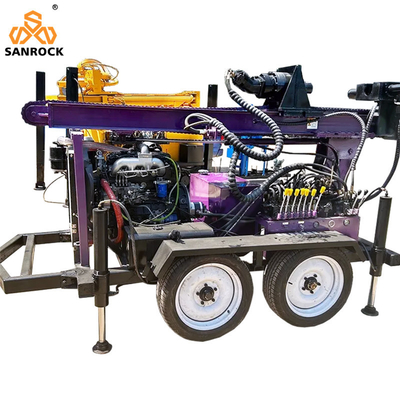 Portable Water Well Drilling Rigs Lifting force 12T Water Well Drilling Trailer Water Drilling Rig Machine