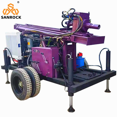Mini Water Drilling Rig Machine Wheeled Water Well Drill Rig Deep Well Drilling Equipment