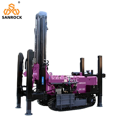 180m Depth Well Drilling Rig Crawler Mounted Rotary Drill Rig for Drilling Diameter 140-254mm