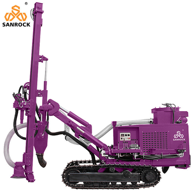 Hard Rock Borehole Drilling Machine Power 93kw Surface Drill Rigs Mining Crawler Drilling Rig