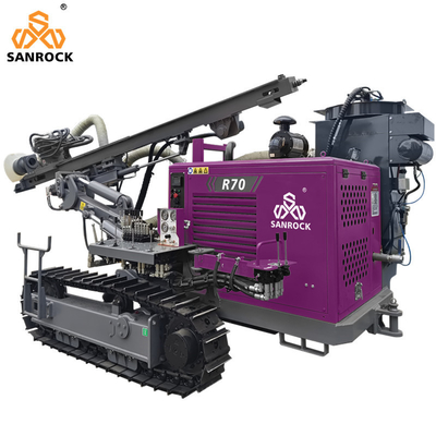 Hard Rock Borehole Drilling Machine Power 93kw Surface Drill Rigs Mining Crawler Drilling Rig