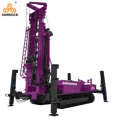 Depth 1000m Water Well Drilling Rig Crawler Drilling Rig Hydraulic Water Drilling Rig Machine