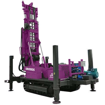 Depth 1000m Water Well Drilling Rig Crawler Drilling Rig Hydraulic Water Drilling Rig Machine