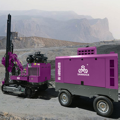 SANROCK Hard Rock DTH Drilling Machine Mining Drilling Equipment Diesel Hydraulic Drilling Rig
