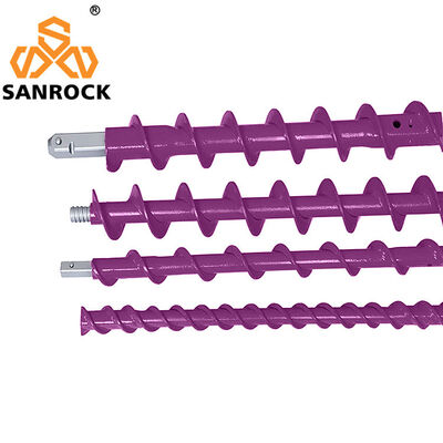 Twist Drill Pipe Length 1-6m Rotary Borehole Mining Machinery Parts Spiral Drilling Rod