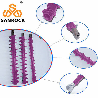 Twist Drill Pipe Length 1-6m Rotary Borehole Mining Machinery Parts Spiral Drilling Rod