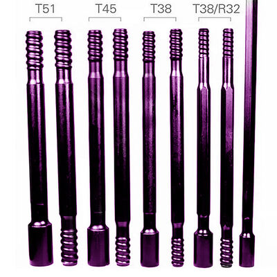 Threaded Drill Pipe T45 T51 GT60 Mining Tunnelling Rock Drilling Tools Top Hammer Drill Rod