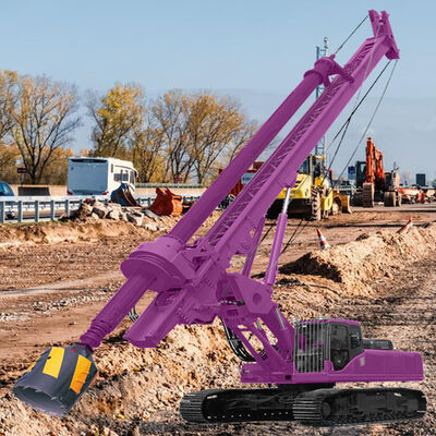 High Precision Rotary Auger Borehole Drilling Rig 15m Depth Hydraulic Rotary Drilling Rig