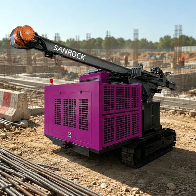 Screw Pile Driver Machine Alignment Control  Precision Depth Borehole 30m Solar Photovoltaic Pile Driver 