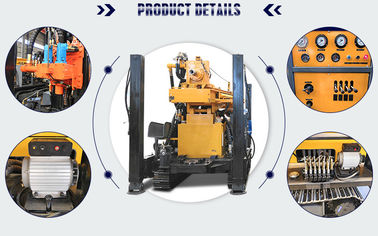 2.5KM/H 200M Crawler DTH Portable Water Drilling Rig Machine